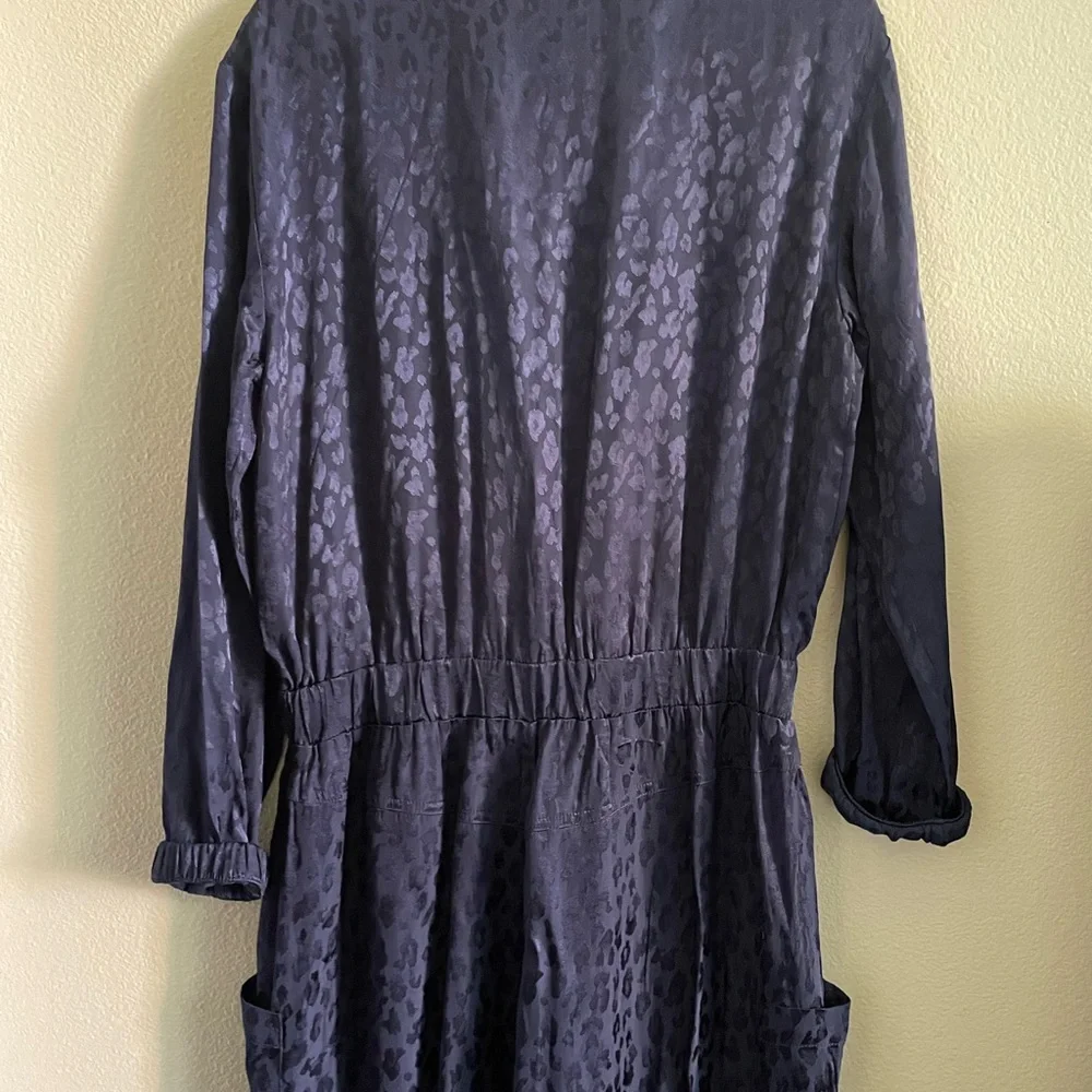 On  34th Animal Print Navy Blue Jumpsuit - Picture 6 of 8